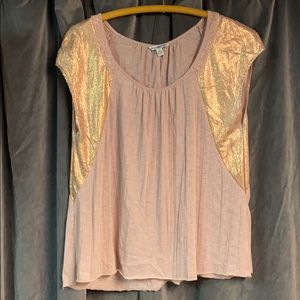 American Eagle Pink Shiny Top